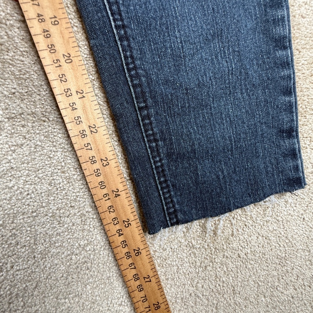 Democracy Jeggings Womens Size 2 Dark Wash Slim Leg Raw Hem Denim Jeans 1768 - Picture 3 of 7